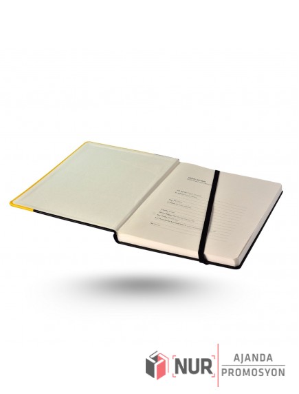 Sert Kapaklı Lastikli Tarihsiz Defter Ajanda